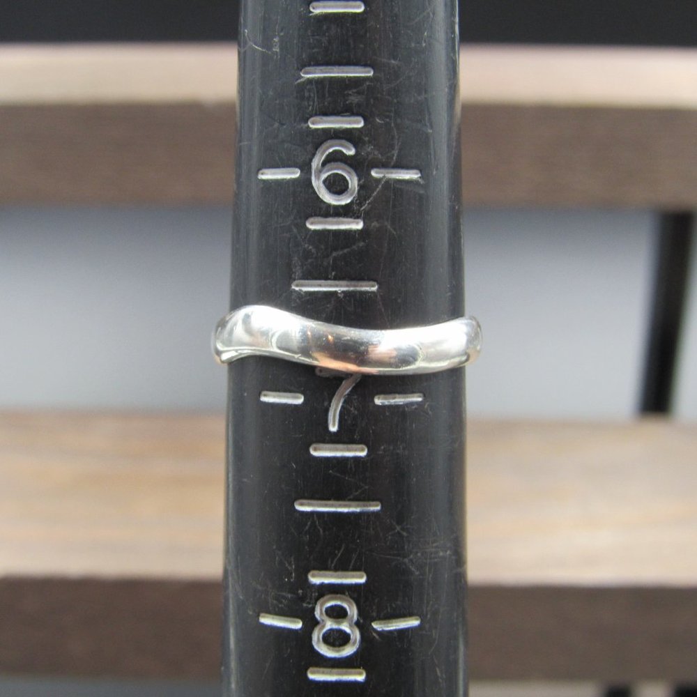 Size 6.75 Sterling Silver Dream Word Wavy Band Ring Vintage - Picture 5 of 7